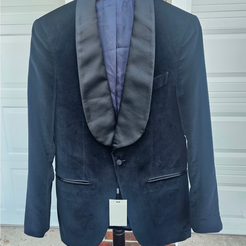 Men's Black Shawl Velvet Tuxedo Jacket